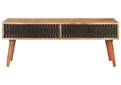 Măsuță de cafea, 100x50x39 cm, lemn masiv de acacia - 2/5