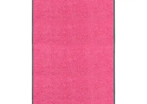 Covoraș de ușă lavabil, roz, 90 x 150 cm - 1/5