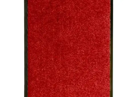 Covoraș de ușă lavabil, roșu, 40 x 60 cm - 1/5