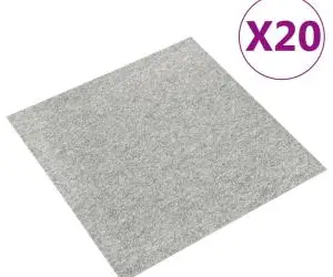 vidaXL Plăci de pardoseală, 20 buc., gri deschis, 50 x 50 cm, 5 m²