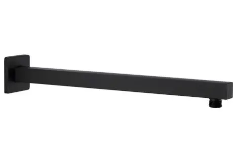 Braț suport de duș, pătrat, negru, 40 cm, oțel inoxidabil 201 - 1/5