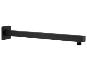 vidaXL Braț suport de duș, pătrat, negru, 40 cm, oțel inoxidabil 201