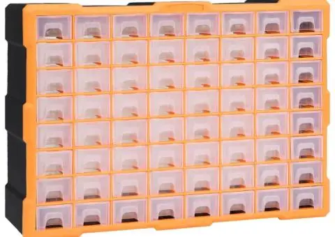 Organizator cu 64 de sertare, 52 x 16 x 37,5 cm - 1/5