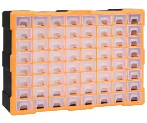 vidaXL Organizator cu 64 de sertare, 52 x 16 x 37,5 cm