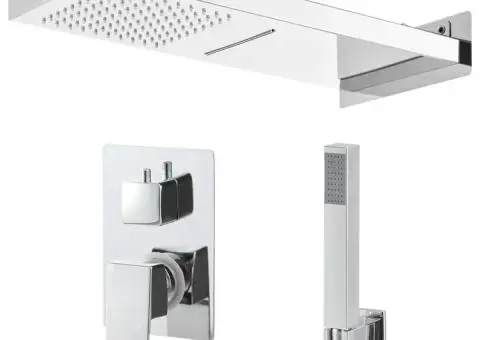 Sistem de duș, argintiu, oțel inoxidabil 201 - 2/5