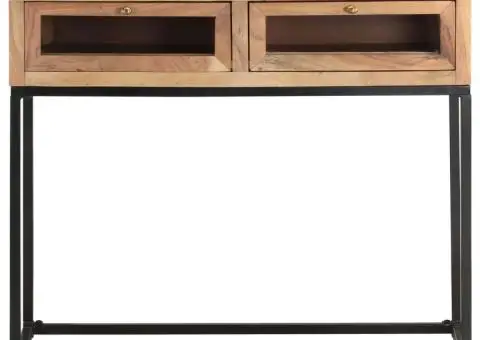 Masă consolă, 90x35x76 cm, lemn masiv de acacia - 2/5