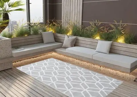 Covor de exterior, ARAKIL gri, 160 x 230 cm, PP - 1/5