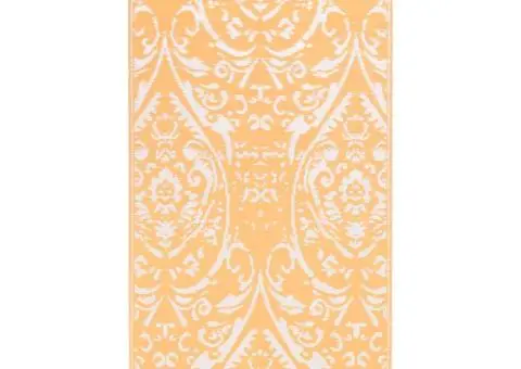 Covor de exterior, ARAKIL portocaliu/alb, 80x150 cm, PP - 2/5