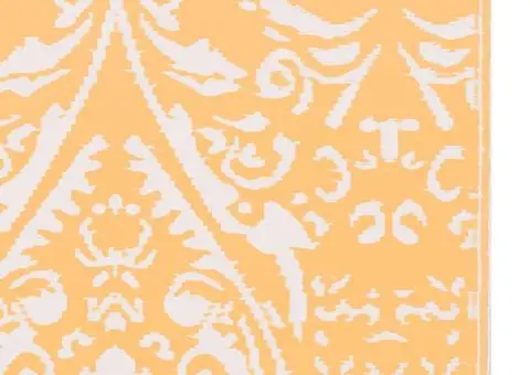 Covor de exterior, ARAKIL portocaliu/alb, 80x150 cm, PP - 5/5