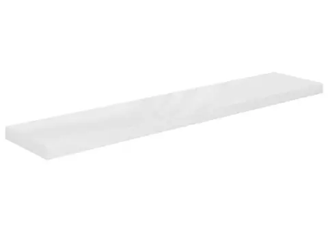 Rafturi de perete, 4 buc., alb extralucios, 120x23,5x3,8 cm MDF - 4/5