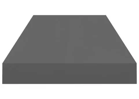 Raft de perete suspendat, gri extralucios, 60x23,5x3,8 cm, MDF - 5/5