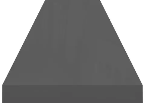 Raft de perete suspendat, gri extralucios, 120x23,5x3,8 cm, MDF - 5/5