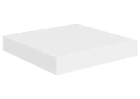 Raft de perete suspendat, alb, 23x23,5x3,8 cm, MDF - 2/5