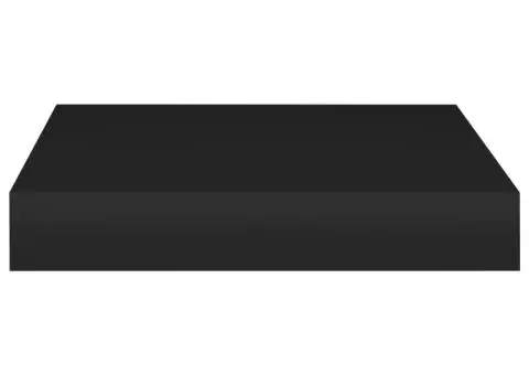 Raft de perete suspendat, negru, 23x23,5x3,8 cm, MDF - 4/5