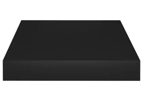 Raft de perete suspendat, negru, 23x23,5x3,8 cm, MDF - 5/5