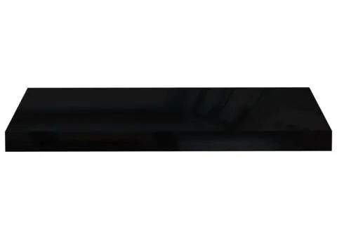 Rafturi de perete 4 buc. negru extralucios, 60x23,5x3,8 cm, MDF - 5/5