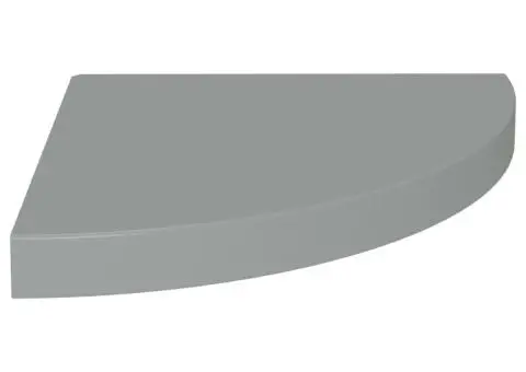 Rafturi colțar de perete, 4 buc., gri, 35 x 35 x 3,8 cm, MDF - 3/5