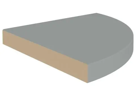 Rafturi colțar de perete, 4 buc., gri, 35 x 35 x 3,8 cm, MDF - 4/5