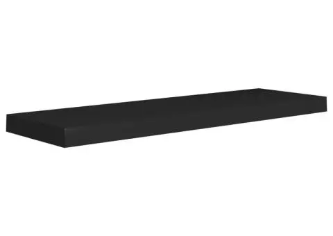 Raft de perete suspendat, negru, 80x23,5x3,8 cm, MDF - 2/5