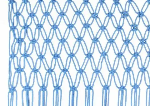 Perdea macrame, albastru, 140 x 240 cm, bumbac - 4/5