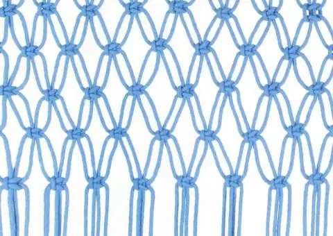 Perdea macrame, albastru, 140 x 240 cm, bumbac - 5/5