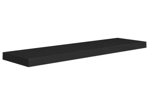 Rafturi de perete suspendate 4 buc., negru, 90x23,5x3,8 cm, MDF - 3/5