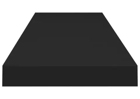 Rafturi de perete suspendate 4 buc., negru, 90x23,5x3,8 cm, MDF - 5/5