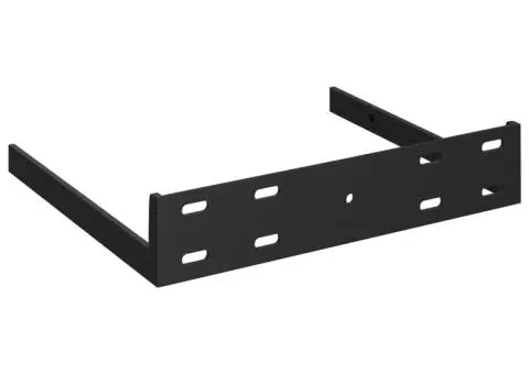 Raft colțar de perete, negru extralucios, 25 x 25 x 3,8 cm, MDF - 5/5