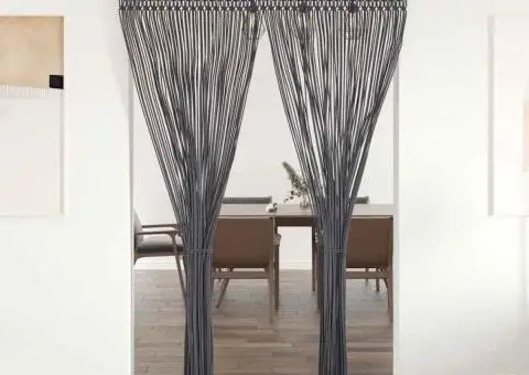 Perdea macrame, antracit, 140 x 240 cm, bumbac - 1/5