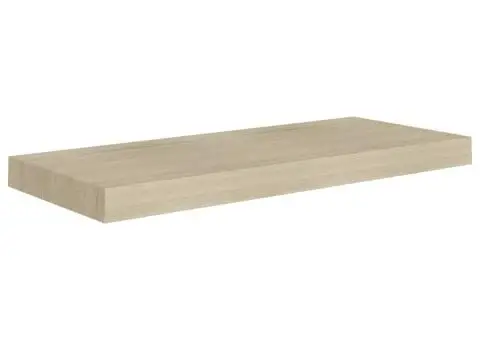 Rafturi de perete suspendate, 2 buc., stejar 60x23,5x3,8 cm MDF - 3/5