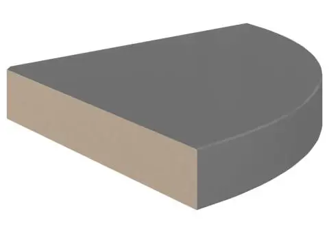 Rafturi colț perete, 4 buc., gri extralucios, 25x25x3,8 cm, MDF - 4/5