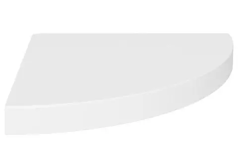 Rafturi colțar de perete, 4 buc., alb, 35 x 35 x 3,8 cm, MDF - 3/5