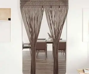 vidaXL Perdea macrame, gri taupe,140 x 240 cm, bumbac
