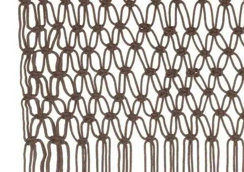 Perdea macrame, gri taupe,140 x 240 cm, bumbac - 4/5