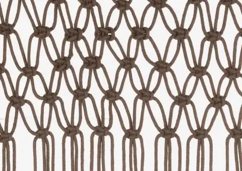 Perdea macrame, gri taupe,140 x 240 cm, bumbac - 5/5