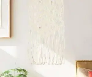 vidaXL Cuier de perete Macrame, 40x80, bumbac