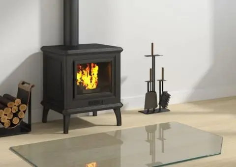 Placă de sticlă pentru șemineu, hexagonală, 100x60 cm - 1/5