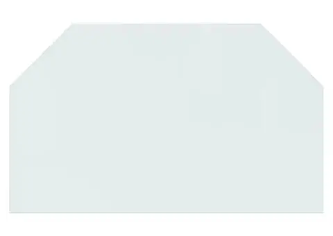 Placă de sticlă pentru șemineu, hexagonală, 100x60 cm - 4/5