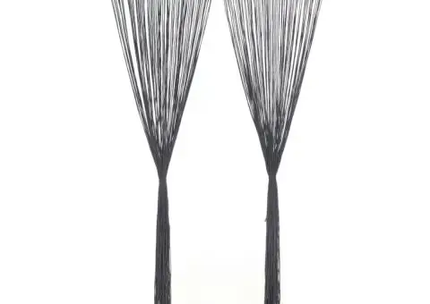 Perdea macrame, antracit, 140 x 240 cm, bumbac - 1/5