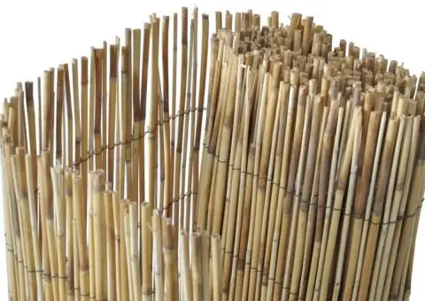 Gard de grădină din stuf, 100 x 1000 cm - 4/5