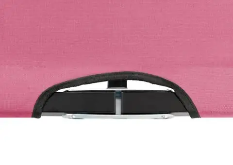 Șezlong pliabil pentru 2 persoane, roz, oțel - 5/5