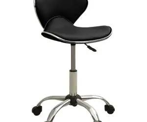 vidaXL Scaun de salon spa, negru, piele ecologică