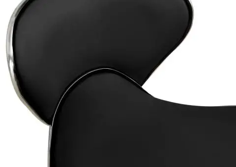 Scaun de salon spa, negru, piele ecologică - 5/5