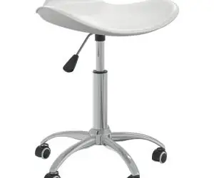 vidaXL Scaun de salon spa, alb, piele ecologică