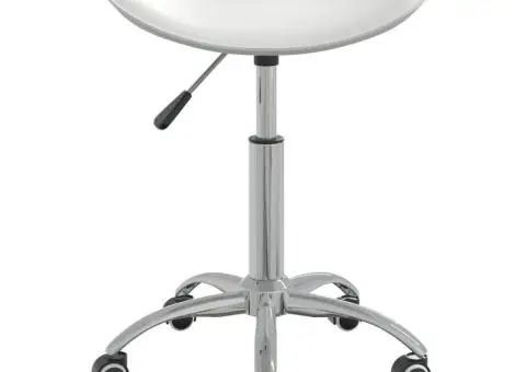 Scaun de salon spa, alb, piele ecologică - 2/5