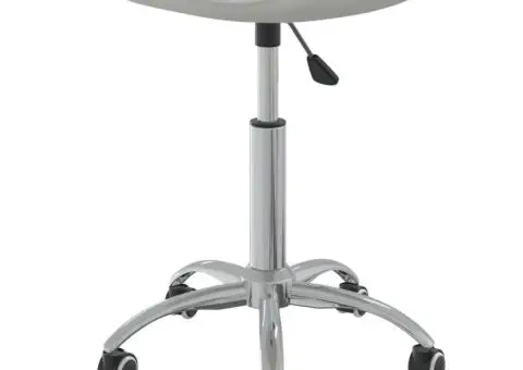 Scaun de salon spa, alb, piele ecologică - 4/5