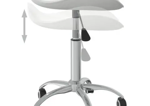 Scaun de salon spa, alb, piele ecologică - 5/5