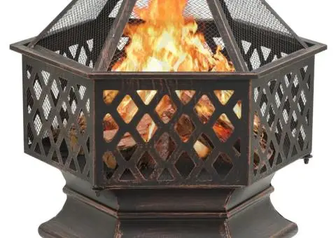 Vatră de foc rustică, cu vătrai 62x54x56 cm oțel, XXL - 2/5