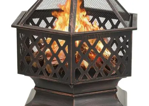 Vatră de foc rustică, cu vătrai 62x54x56 cm oțel, XXL - 3/5