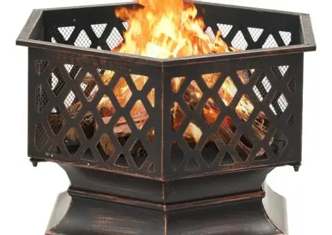 Vatră de foc rustică, cu vătrai 62x54x56 cm oțel, XXL - 4/5